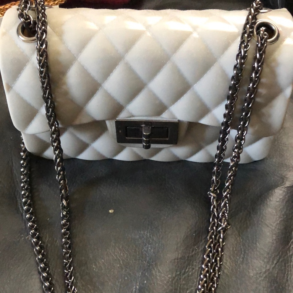 Emperia Grey Jelly/Vegan Mini Bag Silver Hardware